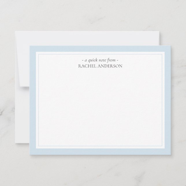 Elegant Classic Double Border Personalised  Card (Front)