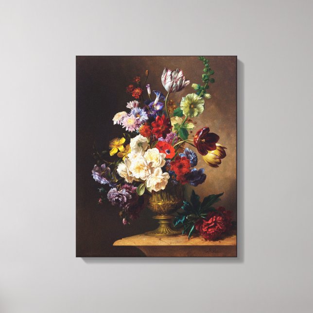 Elegant Classic Dutch Master Still Life Art Canvas Print (Front)