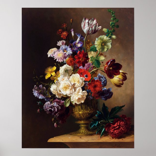Elegant Classic Dutch Master Still Life Art Poster (Front)