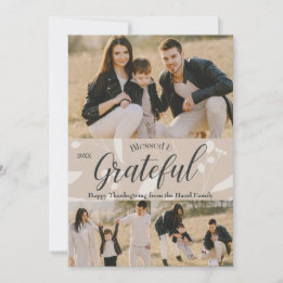 Elegant classic Fall Thanksgiving Customisable Card