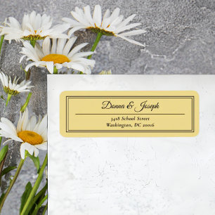 Elegant Classic Faux Gold Wedding Return Address