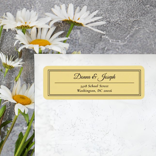 Elegant Classic Faux Gold Wedding Return Address (Creator Uploaded)