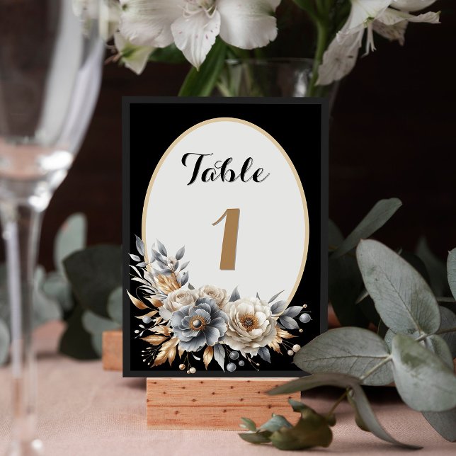 Elegant Classic Floral Rustic Wedding Table Nº 5 Number (Creator Uploaded)