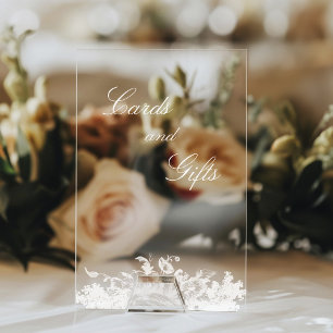 Elegant Classic French Rococo Floral Acrylic Sign