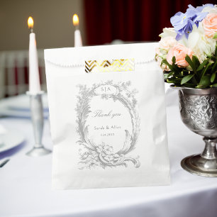 Elegant Classic French Rococo Floral Favour Bags