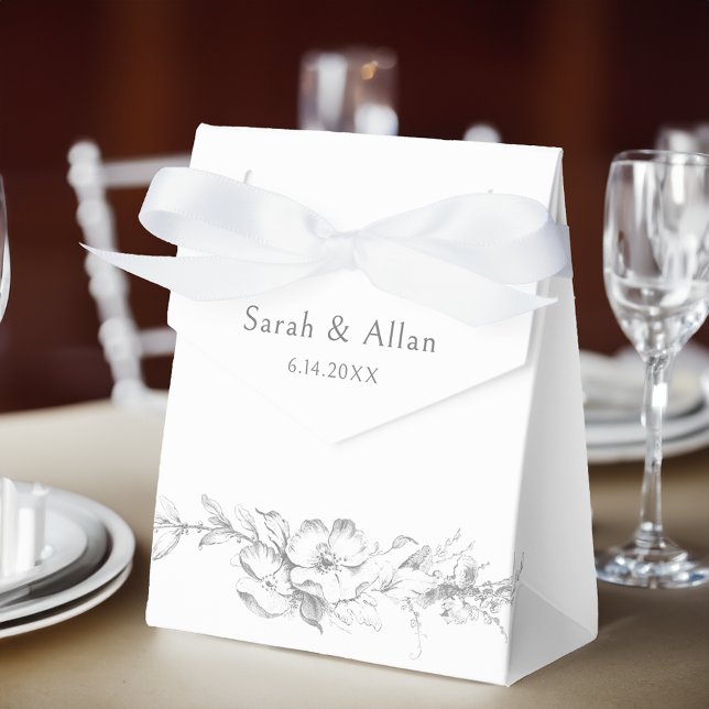 Elegant Classic French Rococo Floral Favour Box (Creator Uploaded)
