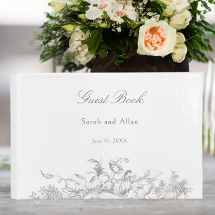 Elegant Classic French Rococo Floral Guest Book