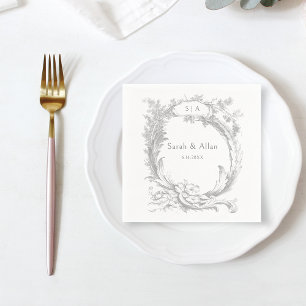 Elegant Classic French Rococo Floral Napkin