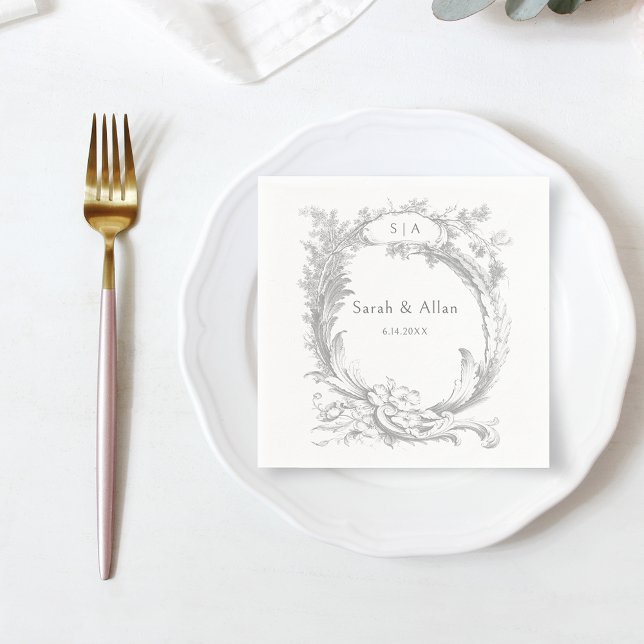 Elegant Classic French Rococo Floral Napkin (Creator Uploaded)