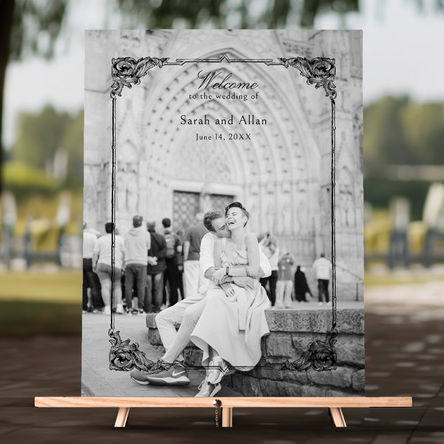 Elegant Classic French Rococo Floral Welcome Acrylic Sign (Creator Uploaded)