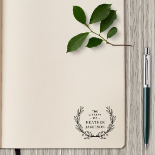 Elegant Classic From The LIbrary Of Custom Book Rubber Stamp