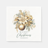 Elegant classic gold blue luxury Christmas bouquet