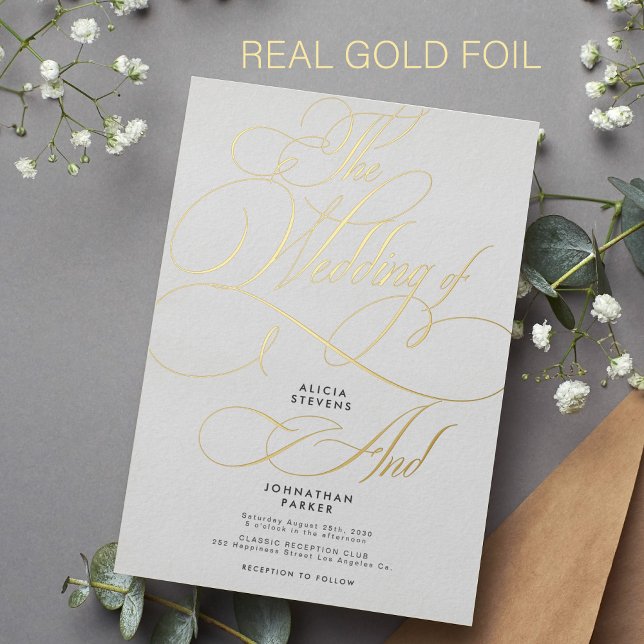 Elegant classic gold calligraphy script wedding (Creator Uploaded)
