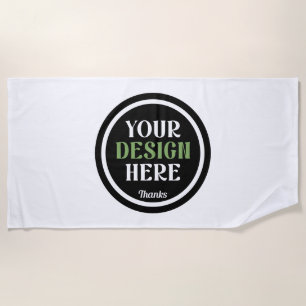 Elegant Classic Gold Foil Corporate Retirement Beach Towel
