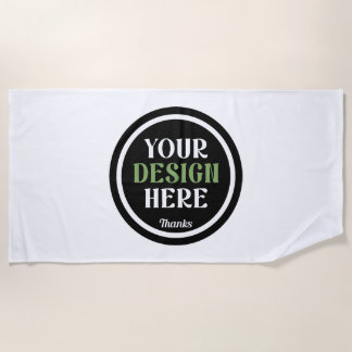 Elegant Classic Gold Foil Corporate Retirement Beach Towel