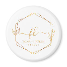 Elegant Classic Gold Monogrammed Initial Wedding