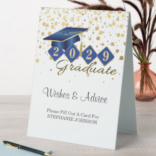 Elegant Classic Graduation Party Blue & Gold