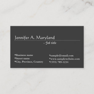 Elegant, classic grey business cards