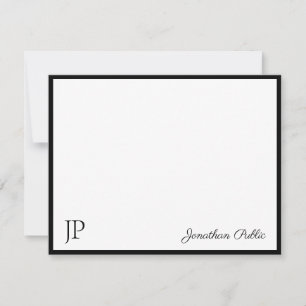 Elegant Classic Handwritten Script Text Monogram Card