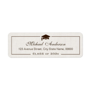 Elegant Classic Ivory Linen Graduation Graduate