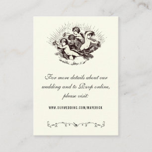 Elegant Classic Ivory Wedding Website Enclosure Card
