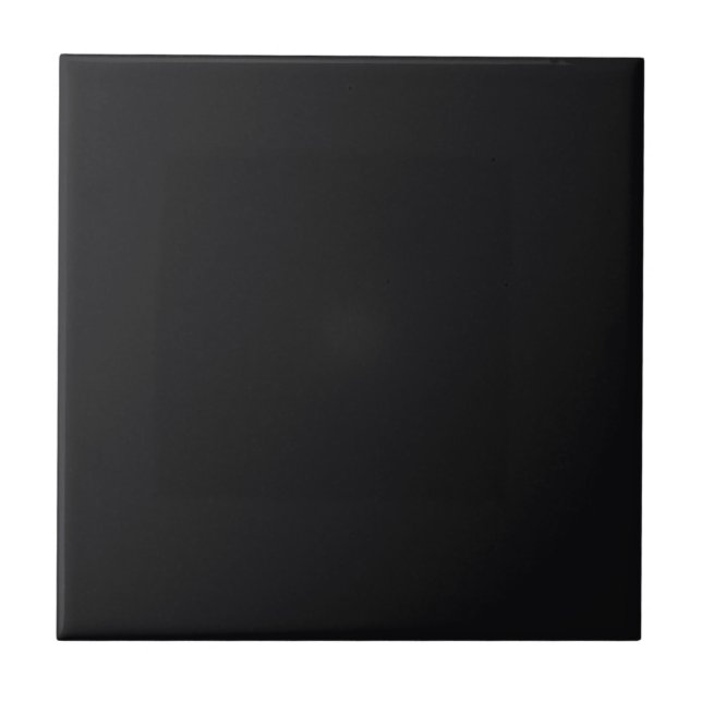 Elegant Classic Jet Black Solid Colour Tile (Front)