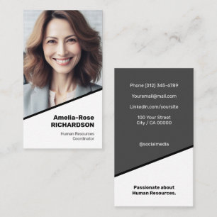 Elegant Classic Job Seeker Minimalist Classy White Business Card