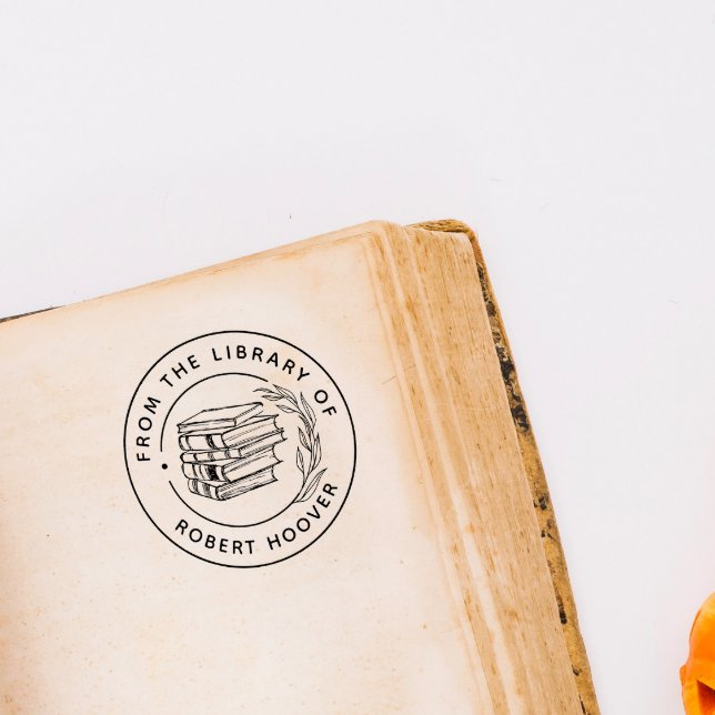 Elegant Classic Leaves Book From The Library Of Rubber Stamp (Creator Uploaded)