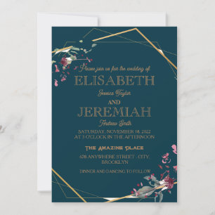 elegant Classic luxurious formal wedding Invitation