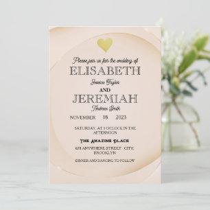 elegant Classic luxurious gold wedding Invitation