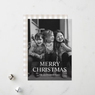 Elegant Classic Merry Christmas Photo Holiday Card
