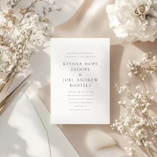 Elegant Classic Minimal Ampersand Wedding Invitation
