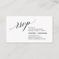 Elegant Classic minimal, Black Script, RSVP