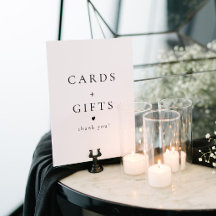Elegant Classic Minimalist Cards and Gifts Sign
