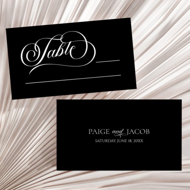 Elegant Classic Minimalist Wedding Place Card (Creator Uploaded)