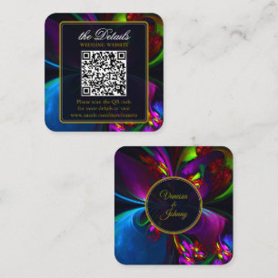 Elegant Classic Modern Floral Pattern #902 Wedding Enclosure Card