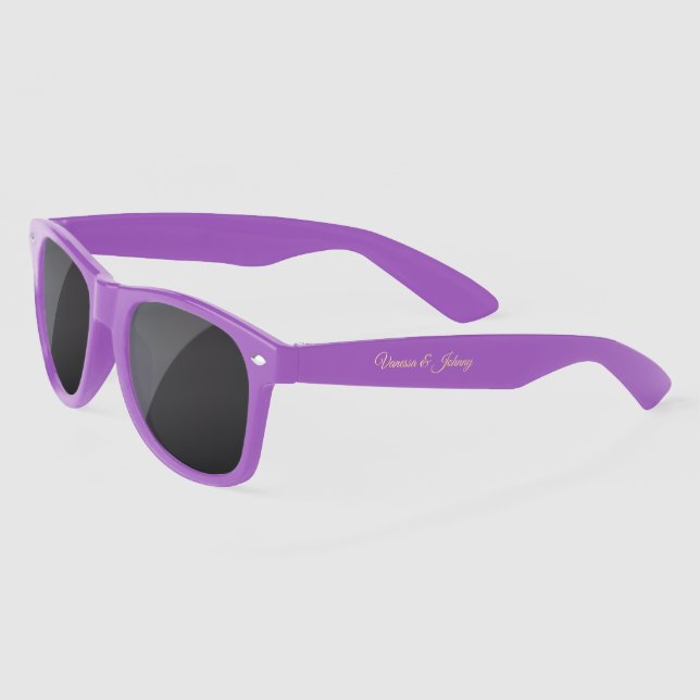 Elegant Classic Modern Floral Pattern #902 Wedding Sunglasses (Left)