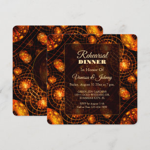 Elegant Classic Modern Gold #901 Wedding Rehearsal Invitation