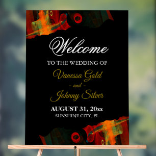 Elegant Classic Modern Trendy Pattern #903 Wedding Acrylic Sign
