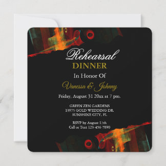 Elegant Classic Modern Trendy Pattern #903 Wedding Invitation