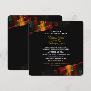 Elegant Classic Modern Trendy Pattern #903 Wedding Invitation