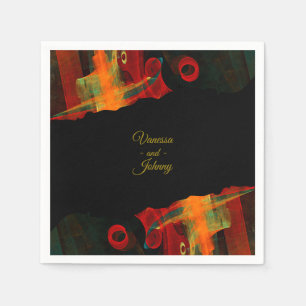 Elegant Classic Modern Trendy Pattern #903 Wedding Napkin