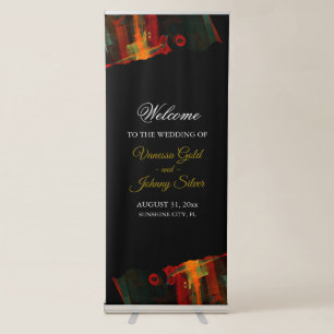 Elegant Classic Modern Trendy Pattern #903 Wedding Retractable Banner