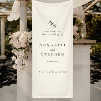Elegant, Classic, Monogram, Beige, Wedding