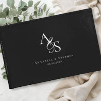 Elegant, Classic, Monogram, Black, Wedding