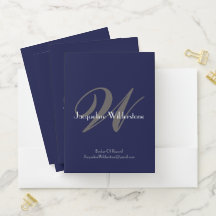 Elegant Classic Monogram & Name Chic Professional