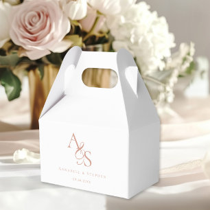 Elegant, Classic, Monogram, Wedding Favour Box