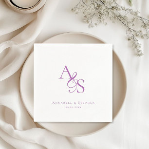 Elegant, Classic, Monogram, Wedding Napkin