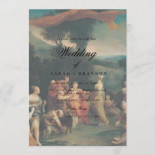 Elegant Classic Old painting Wedding Invitation