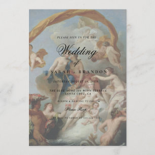 Elegant Classic Old painting Wedding Invitation